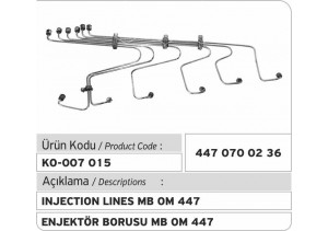 447.070.02.36 MB OM 447 Enjektör Borusu