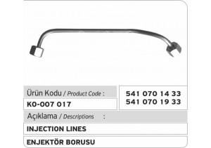 541.070.14.33 Enjektör Borusu 541.070.19.33