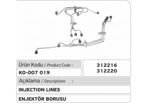 312216 Enjektör Borusu 312220