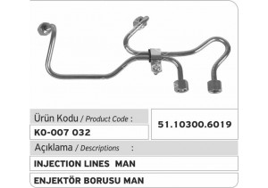 51.10300.6019 MAN Enjektör Borusu  