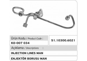 51.10300.6021 MAN Enjektör Borusu 