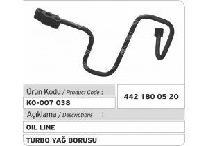 4421800520 Turbo Yağ Borusu