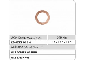 M12 Bakır Pul