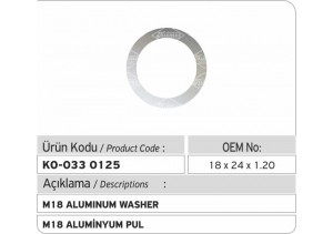 M20 Aluminyum Pul