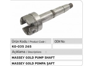 Massey Gold Pompa Şaftı