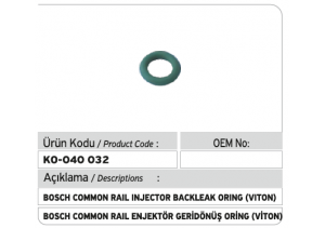 Bosch Common Rail Enjektör Geri Dönüş Oringi