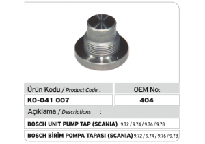 Birim Pompa Tapası (Scania)