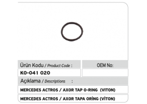 Birim Pompa Tapa O-ringi