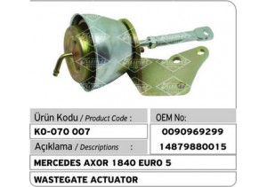 Mercedes Axor 1840 Euro 5 Turbocharger Wastegate Actuator