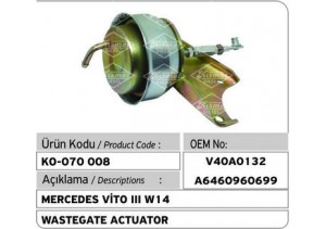 Mercedes Vito III W14 Turbocharger Wastegate Actuator