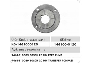 9461610089 Bosch 20 mm Transfer Pompası (Zexel 146100-0120)