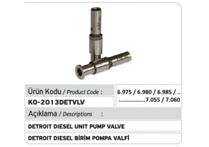 Birim Pompa Valfi (Detroit Diesel)