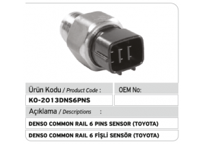 Denso Common Rail Sensor (Toyota 6 pins Socket) 49900-6081