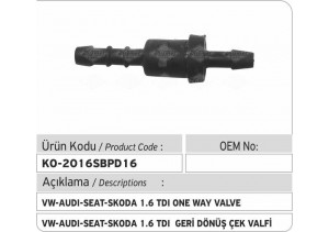 Volkswagen - Audi - Skoda - Seat 1.6 TDI Enjektör Hortum Seti Çekvalfi