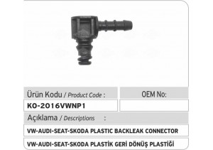 KO-2016VWNP1 Geri Dönüş Plastiği (Volkswagen - Audi - Skoda - Seat)