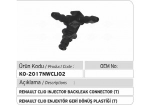 Renault Clio Enjektör Geri Dönüş Plastiği T