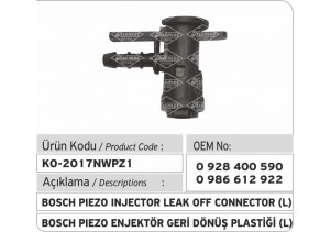 Yeni Bosch Piezo Enjektör Geri Dönüş Plastiği L