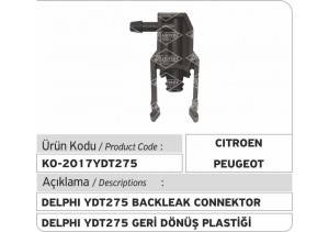 Peugeot Citroen Enjektör Geri Dönüş Plastiği YDT275