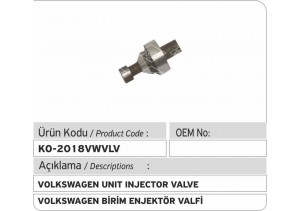 Volkswagen Birim Enjektör Valfi 2018