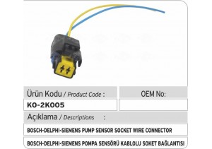 Bosch-Delphi-Siemens Pompa Sensörü Kablolu Soket Bağlantı Plastiği 
