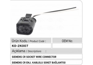 Siemens Common Rail Enjektör Kablolu Soket Bağlantısı