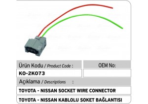 Toyota Soket Bağlantı Plastiği