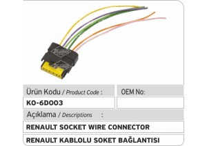 Renault Common Rail Enjektör Kablolu Soket Bağlantısı