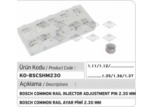 Bosch Common Rail Enjektör Ayar Şim Seti Q 2.30 mm