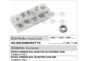 Bosch Common Rail Enjektör Ayar Şim Seti 4.90 X 7.70 mm