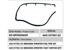 A6510700132 Mercedes Sprinter Fuel Pipe Set