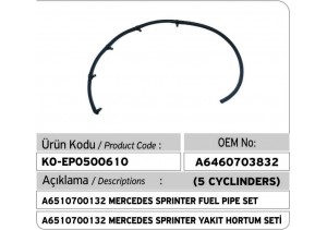 A6460703832 Mercedes Sprinter Fuel Pipe Set (5 Cylinders)