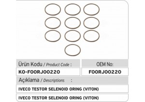 F00RJ00220 Viton Oring for Iveco Testor Selonoid 