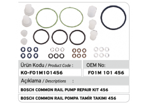 F01M101456 Common Rail Pompa Tamir Takımı