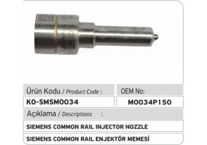 M0034P150 Siemens Enjektör Memesi