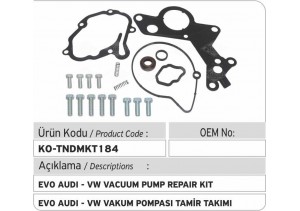 Evo Audi - VW ,038145209E,038145209H,038145209K Tandem Vakum Pompası Tamir Takımı