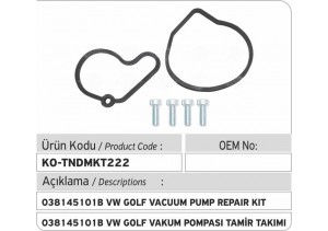 038145101B VW Golf Tandem Vakum Pompası Tamir Takımı