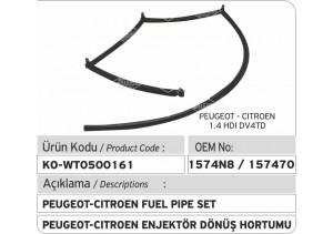 1574N8 157470 Peugeot Citroen Enjektör Dönüş Hortumu