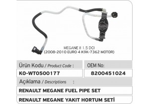 8200451024 Renault Megane Yakıt Hortumu 