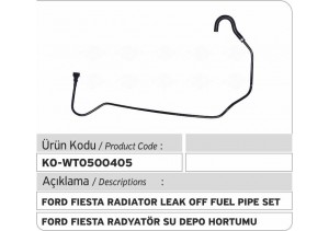 1546444 1490090 7S618B081AA 7S618B081AB Ford Fiesta Radyator Su Depo Hortumu 