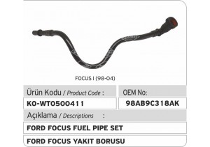 1333261 98AB9C318AK Ford Yakıt Borusu 