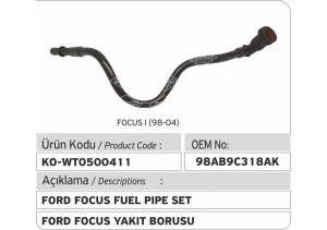 98AB9C318AK Ford Yakıt Borusu 