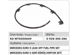 0928400286 Bosch Fuel Pipe Set for Mercedes Euro 5