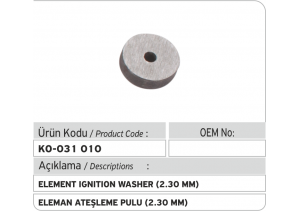 Eleman Ateşleme Pulu (2.30 mm)