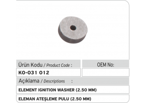 Eleman Ateşleme Pulu (2.50 mm)