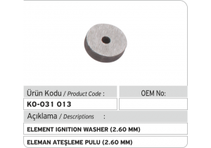 Eleman Ateşleme Pulu (2.60 mm)