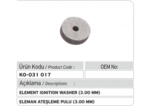 Eleman Ateşleme Pulu (3.00 mm)