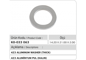 423 Aluminyum Pul (14.20x21.00x2.00 mm)