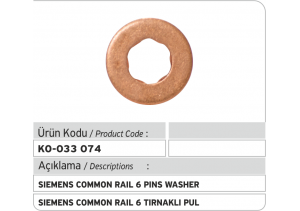 Siemens Common Rail 6 Tırnaklı Enjektör Pulu