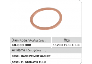 Bosch El Otomatik Pulu (16.20 x 19.50 x 1.00 mm)