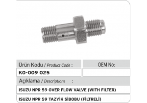 Isuzu NPR 59 Tazyik Sibobu (filtreli)